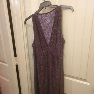 Liz Lange Purple Pattern Maternity Dress XXL